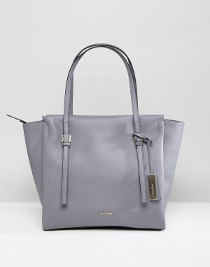 Большая сумка-тоут Marissa Calvin Klein. Цвет: серый