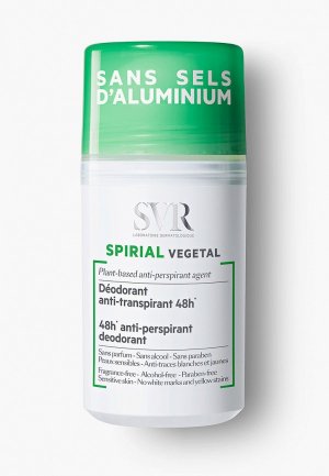 Дезодорант SVR СПИРИАЛ антиперспирант растительный, 50 мл. Цвет: прозрачный