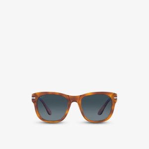 PO3313S солнцезащитные очки из ацетата в квадратной оправе с черепаховым принтом , коричневый Persol