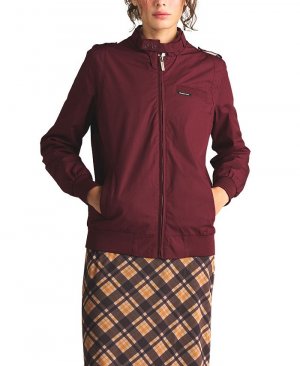Женская классическая гоночная куртка Iconic (облегающего кроя) , цвет Burgundy Members Only