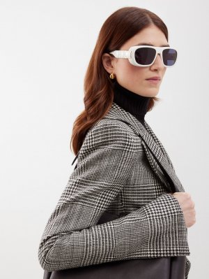 Большие круглые солнцезащитные очки lady 95.22 s1i из ацетата DIOR, белый Dior