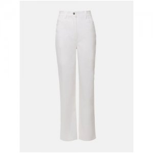 Свободные джинсы прямого кроя, белый, S Lichi. Цвет: белый