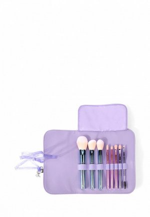 Набор кистей для макияжа BH Cosmetics The Total Package 8 Piece Face & Eye Brush Set with Wrap, 223,22 г. Цвет: разноцветный