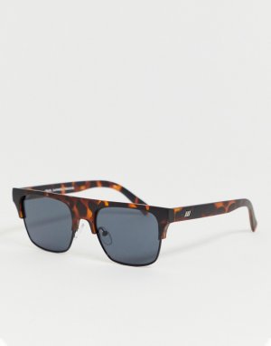 Солнцезащитные очки в черепаховой оправе с плоским верхом cruel summer-Коричневый цвет Le Specs