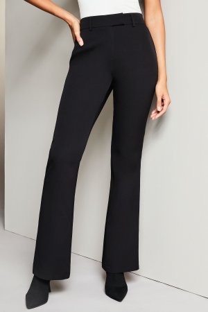 Элегантные брюки с расклешенными штанинами и эластичной спинкой , черный Lipsy