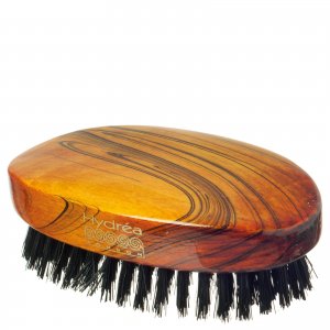 Деревянная расческа Military Hairbrush Gloss Finish with Pure Black Boar Bristle (жесткая), сертификат FSC Hydrea London