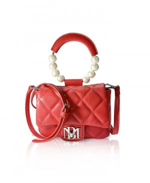 Женская стеганая мини-сумка с клапаном , цвет Red Badgley Mischka