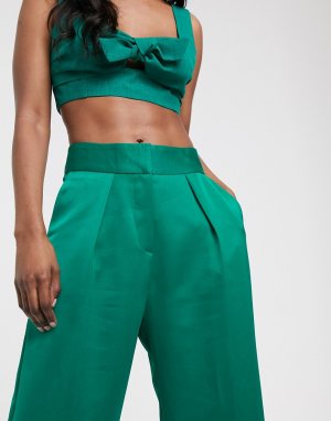 Широкие брюки Closet-Зеленый Closet London