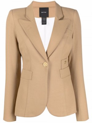 Peak-lapels single-breasted blazer Smythe. Цвет: коричневый