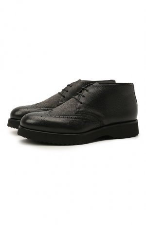 Комбинированные ботинки Doucals Doucal's. Цвет: чёрный