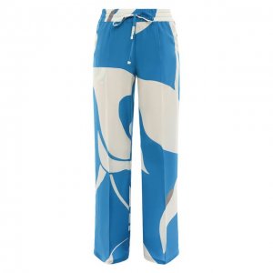 Шелковые брюки Kiton. Цвет: голубой