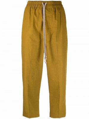 Укороченные брюки с кулиской Rick Owens. Цвет: зеленый