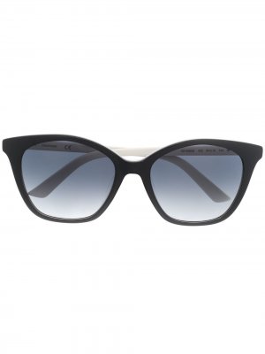 Солнцезащитные очки в квадратной оправе Calvin Klein. Цвет: черный