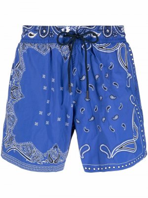 Paisley-print swim shorts ETRO. Цвет: синий