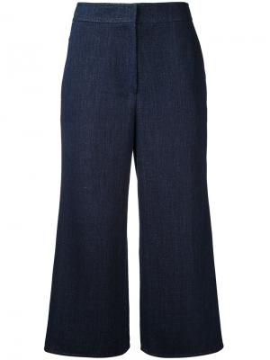 Укороченные широкие брюки Goen.J. Цвет: синий
