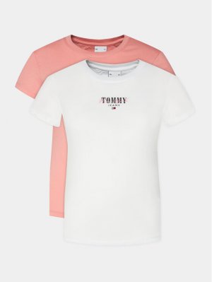 Комплект из 2 футболок узкого кроя , белый Tommy Jeans