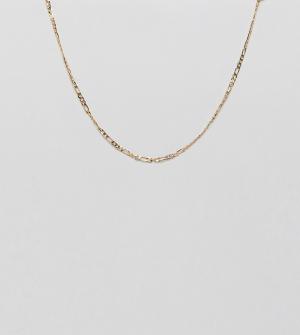 Золотистое ожерелье-цепочка плетения фигаро DesignB London. Цвет: золотой