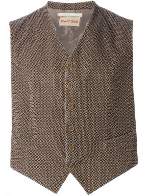 Patterned corduroy waistcoat Romeo Gigli Vintage. Цвет: телесный