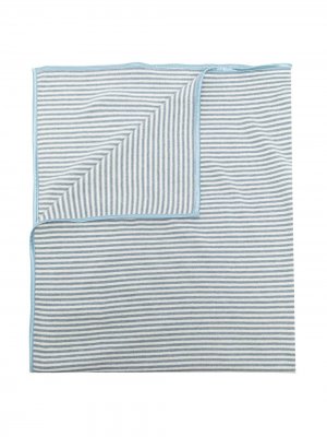 Кашемировое одеяло в полоску N.PEAL KIDS. Цвет: синий