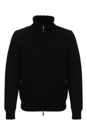Кашемировая куртка c меховой подкладкой Svevo. Цвет: черный