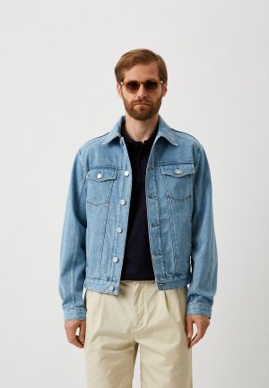Куртка джинсовая Trussardi. Цвет: голубой