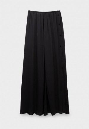 Юбка Forte marocain crepe long skirt noir. Цвет: черный