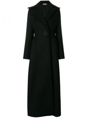 Длинное приталенное пальто Jacquemus. Цвет: чёрный