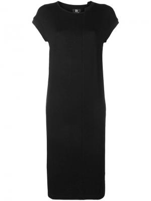 Платье футболочного кроя с асимметричным вырезом Yohji Yamamoto. Цвет: черный