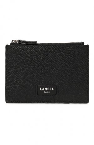 Кожаный футляр для кредитных карт Lancel. Цвет: чёрный