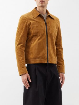 Вельветовая куртка norton на молнии , коричневый Oliver Spencer