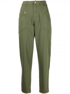 Укороченные зауженные брюки Ermanno. Цвет: зеленый