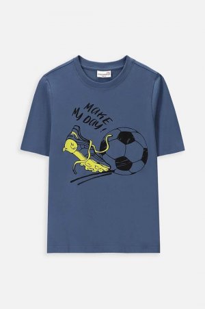 Хлопковая футболка для детей , синий Coccodrillo