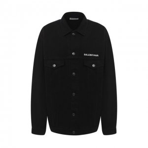 Джинсовая куртка Balenciaga. Цвет: чёрный