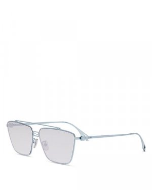 Прямоугольные солнцезащитные очки Baguette, 59 мм , цвет Blue Fendi