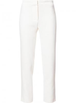 Укороченные классические брюки Carolina Herrera. Цвет: белый