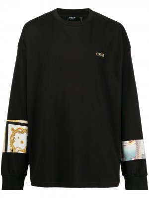 Graphic-print long-sleeved sweatshirt FIVE CM. Цвет: черный