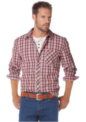 Комплект: рубашка + футболка GREY CONNECTION. Цвет: красный+молочно-белый