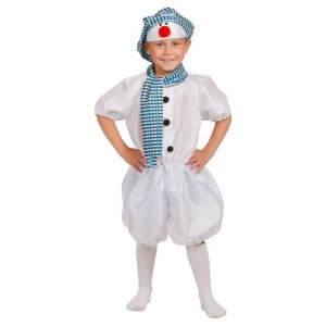Карнавальный костюм детский Снеговик-3 (128) Elite CLASSIC. Цвет: белый