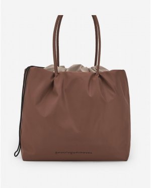 Женская сумка-шоппер коричневого цвета из 100% переработанных материалов , коричневый Adolfo Dominguez