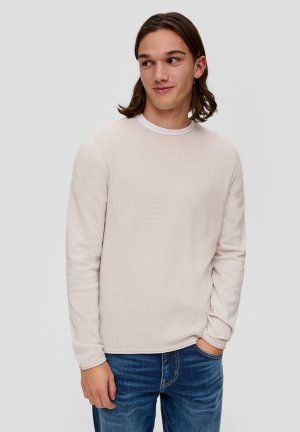 Вязаный свитер MIT MUSTERSTRUKTUR , цвет hellgrau QS