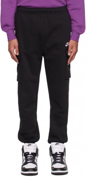 Черные брюки-карго с карманами и клапанами Nike