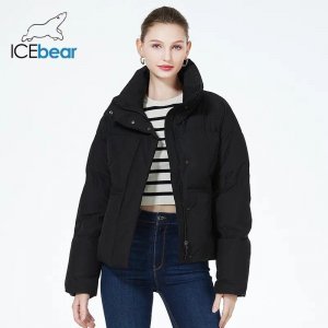 2023, новая короткая зимняя куртка, модная свободная куртка-пуховик, брендовое женское пальто GWD3888I ICEbear