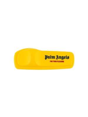 Значок в виде противокражного датчика с логотипом Palm Angels. Цвет: желтый