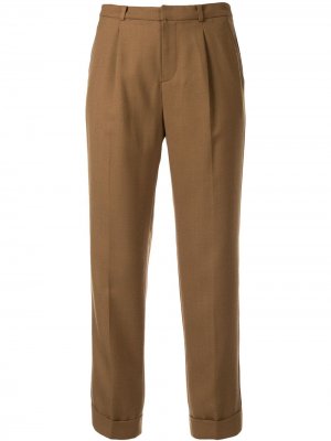 Укороченные брюки с завышенной талией Loveless. Цвет: коричневый