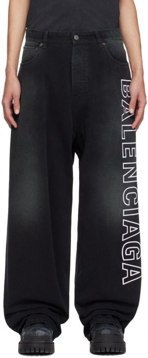 Черные джинсы с контуром Balenciaga