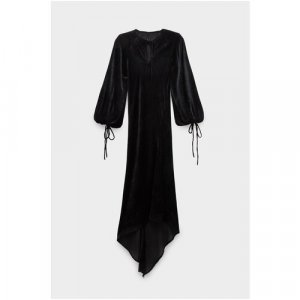 Платье , вельвет, прилегающее, размер 44, черный Petar Petrov. Цвет: черный