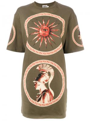 Oversized sun print T-shirt Fausto Puglisi. Цвет: зелёный