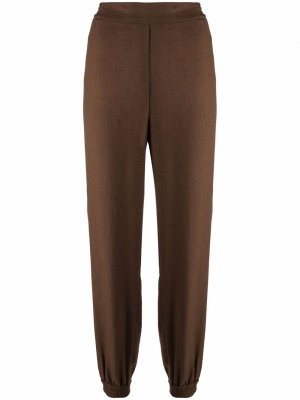 Зауженные брюки с геометричной вышивкой ETRO. Цвет: коричневый