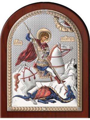 Икона Св Георгий Победоносец NAVELL. Цвет: коричневый,серебристый