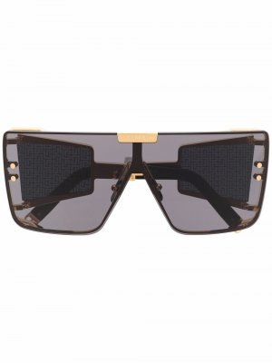 Oversized-frame sunglasses Balmain Eyewear. Цвет: золотистый